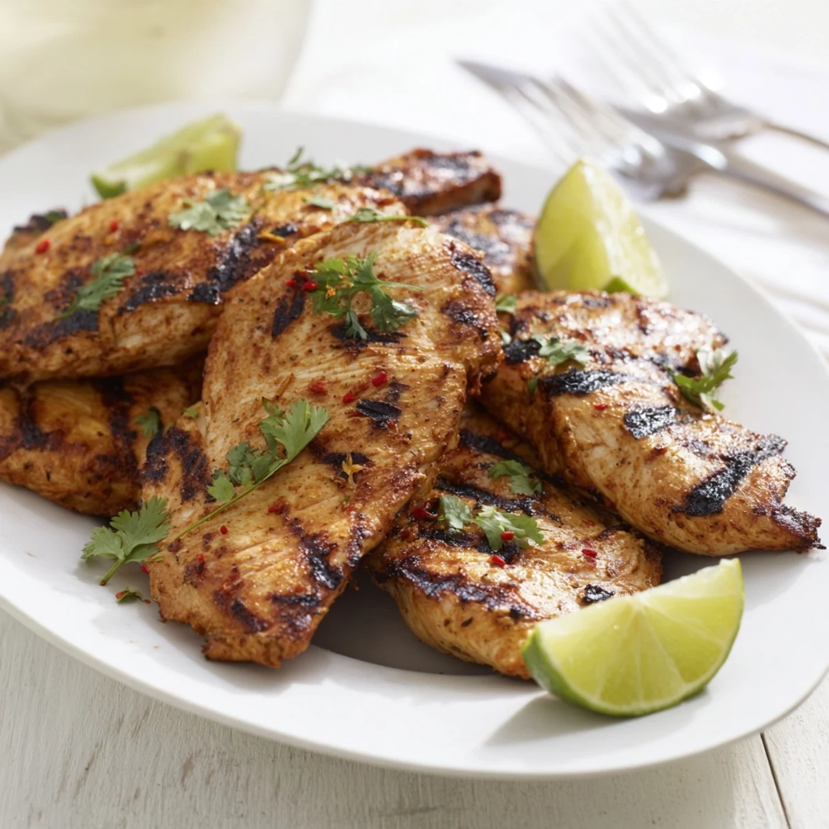 Perfectly grilled Key West chicken with tender, juicy meat and zesty lime honey glaze.