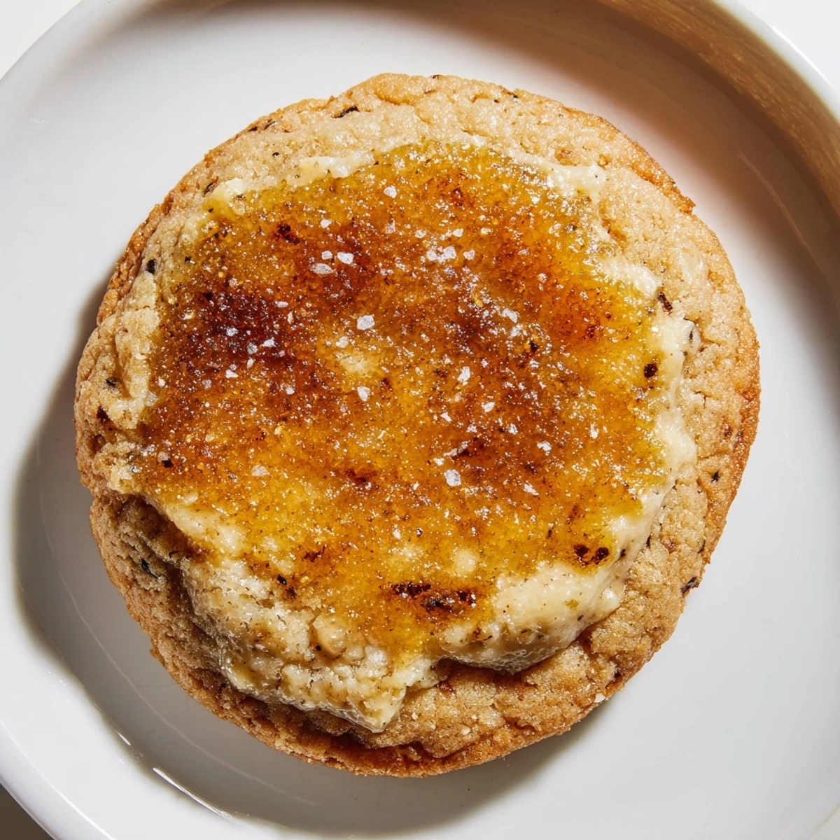 Crispy caramelized topping cracks reveal velvety cream cheese filling inside these soft baked creme brulee cookies