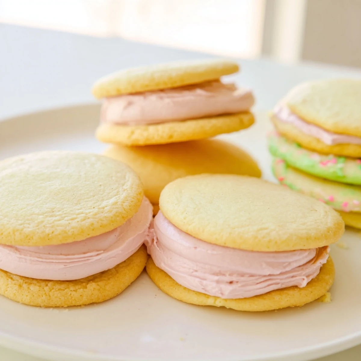 Pastel Sugar Cookie Sandwiches
