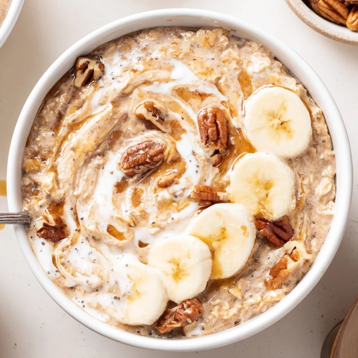 Make ahead Brown Sugar Coffee Overnight Oats with silky texture and warm aroma
