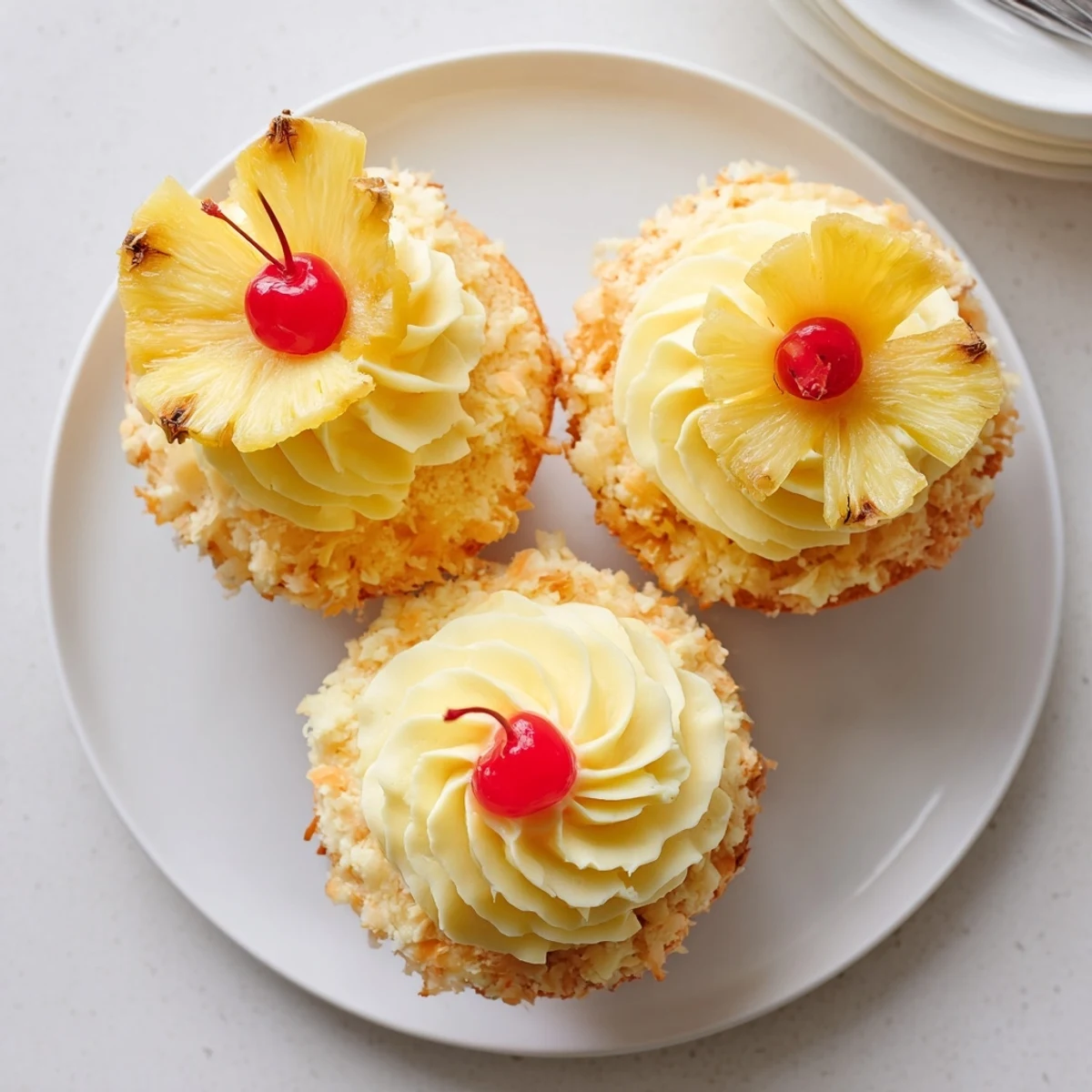 Dole Whip Cupcakes Recipe with fluffy pineapple cake and creamy whipped frosting