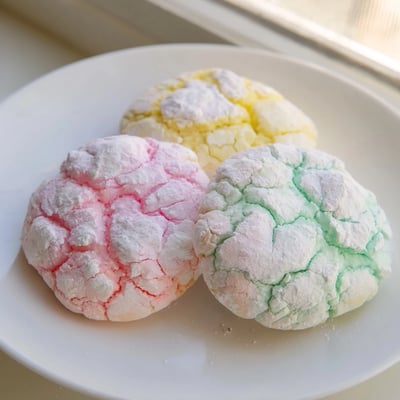 Pastel Crinkle Cookies